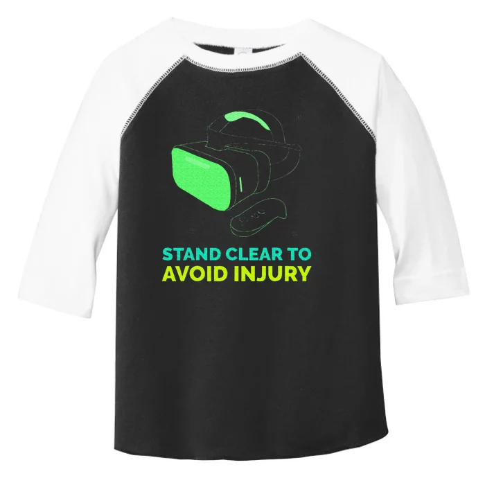 Funny Virtual Reality Hazard VR Stay Clear To Avoid Injury Toddler Fine Jersey T-Shirt