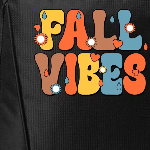 Fall Vibes Retro Groovy Cute City Backpack