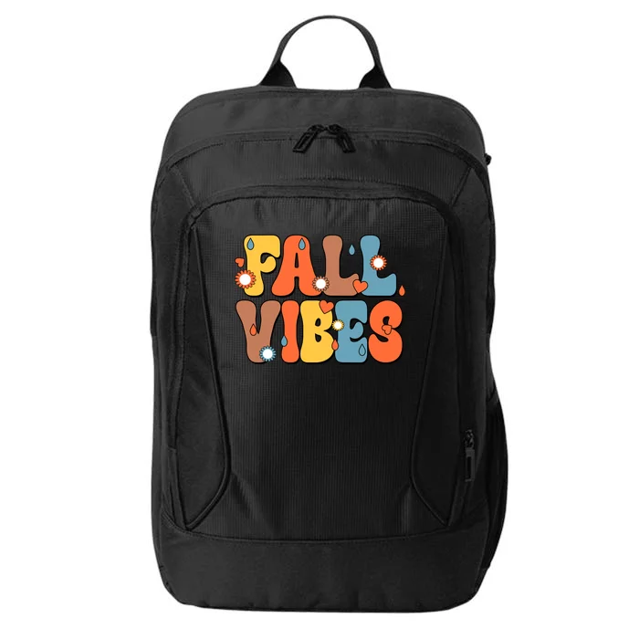 Fall Vibes Retro Groovy Cute City Backpack