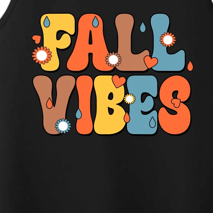 Fall Vibes Retro Groovy Cute Performance Tank