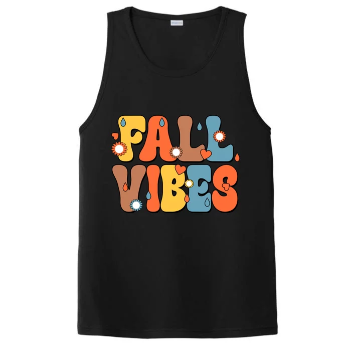 Fall Vibes Retro Groovy Cute Performance Tank