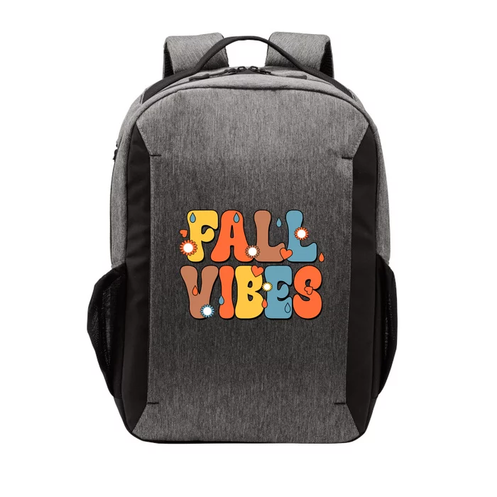 Fall Vibes Retro Groovy Cute Vector Backpack