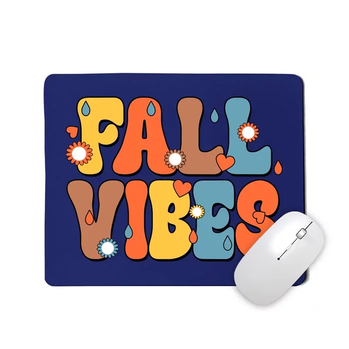 Fall Vibes Retro Groovy Cute Mousepad