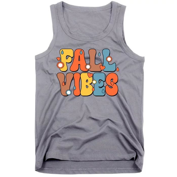 Fall Vibes Retro Groovy Cute Tank Top