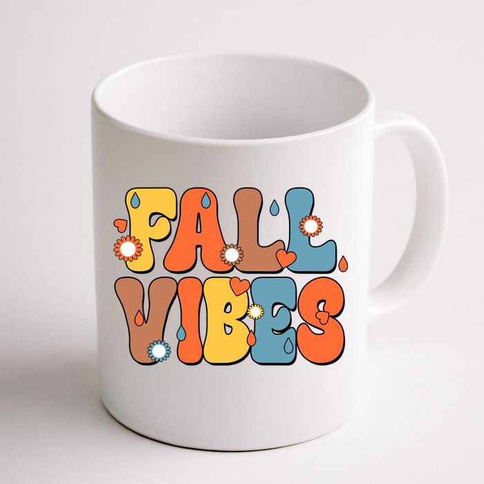 Fall Vibes Retro Groovy Cute Front & Back Coffee Mug