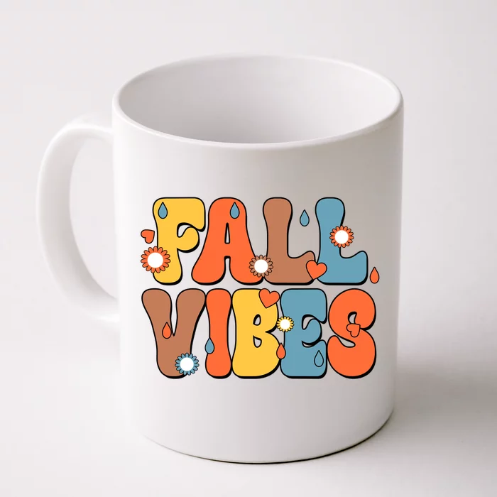 Fall Vibes Retro Groovy Cute Front & Back Coffee Mug