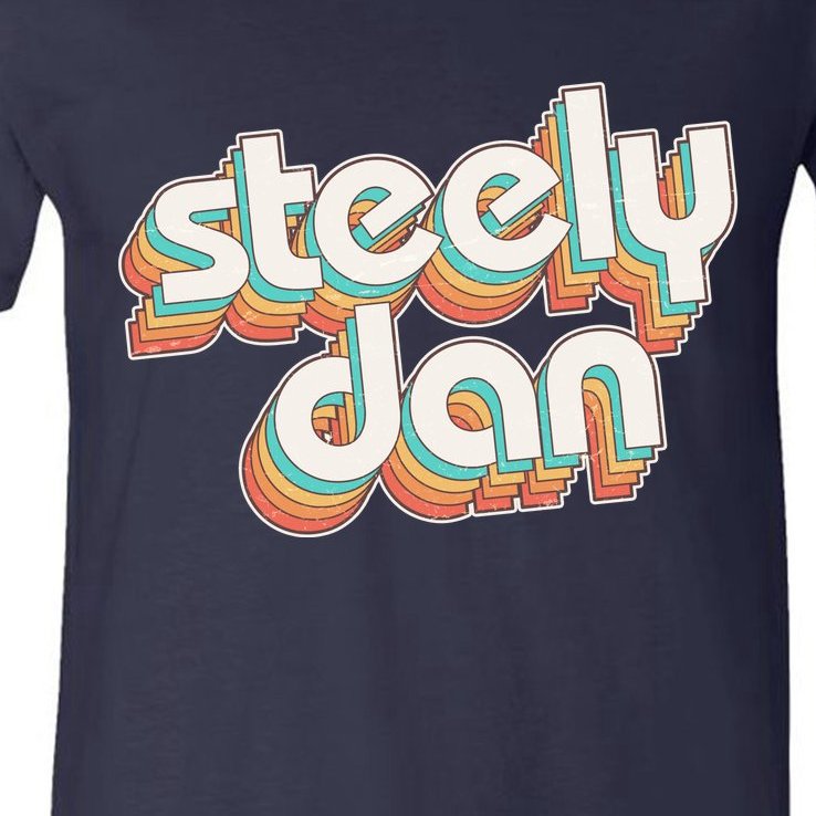 Funny Vintage Retro Steely Dan Logo V-Neck T-Shirt