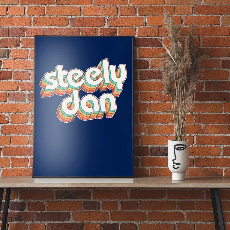 Funny Vintage Retro Steely Dan Logo Poster