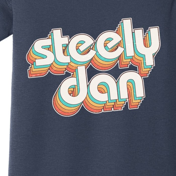 Funny Vintage Retro Steely Dan Logo Baby Bodysuit