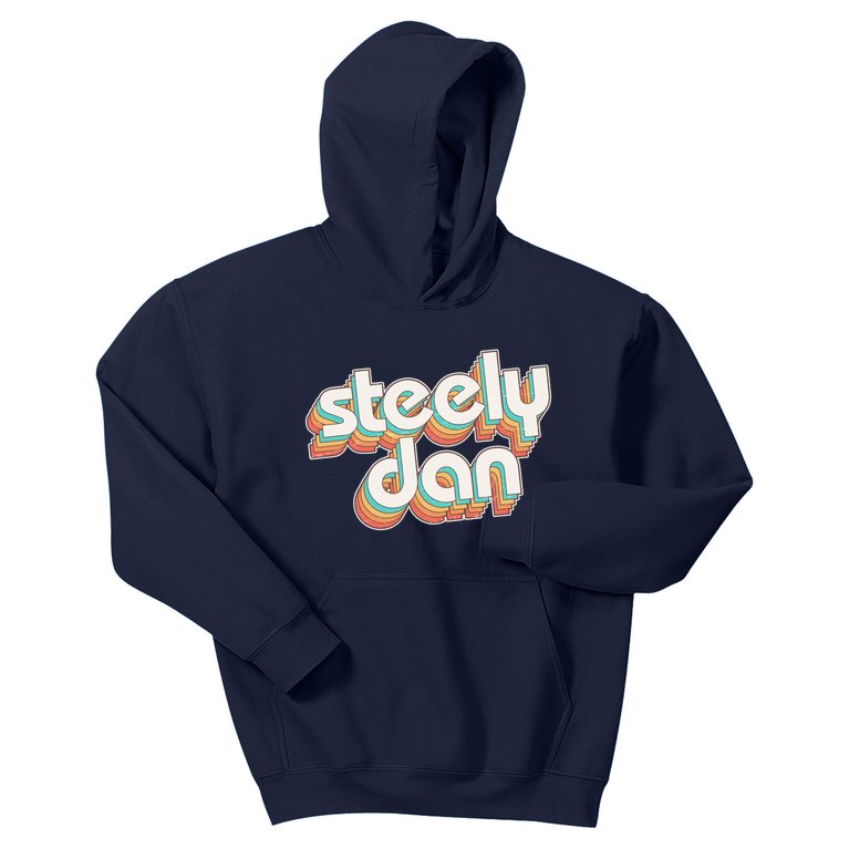Funny Vintage Retro Steely Dan Logo Kids Hoodie
