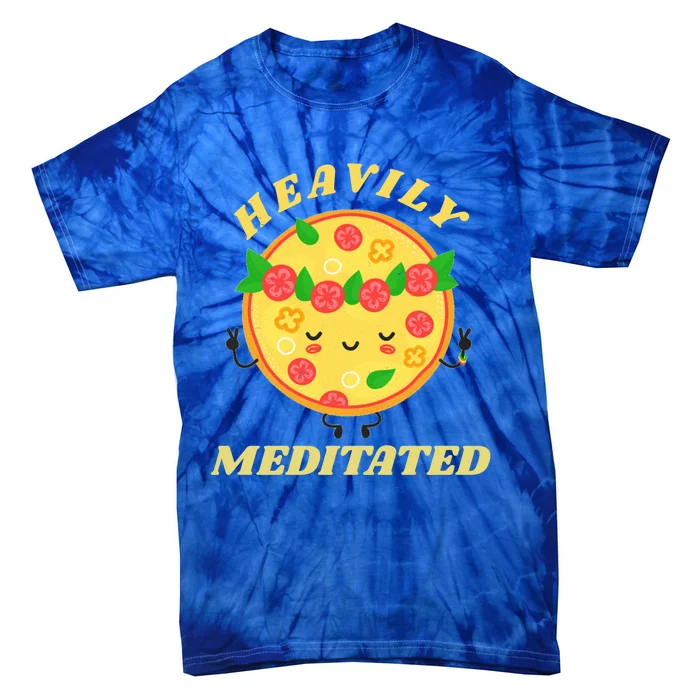 Funny Vintage Retro Heavily Meditated Pizza Gift Tie-Dye T-Shirt