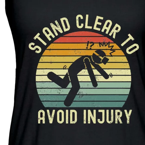 Funny Virtual Reality Vr Stay Clear To Avoid Injury Ladies Essential Flowy Tank