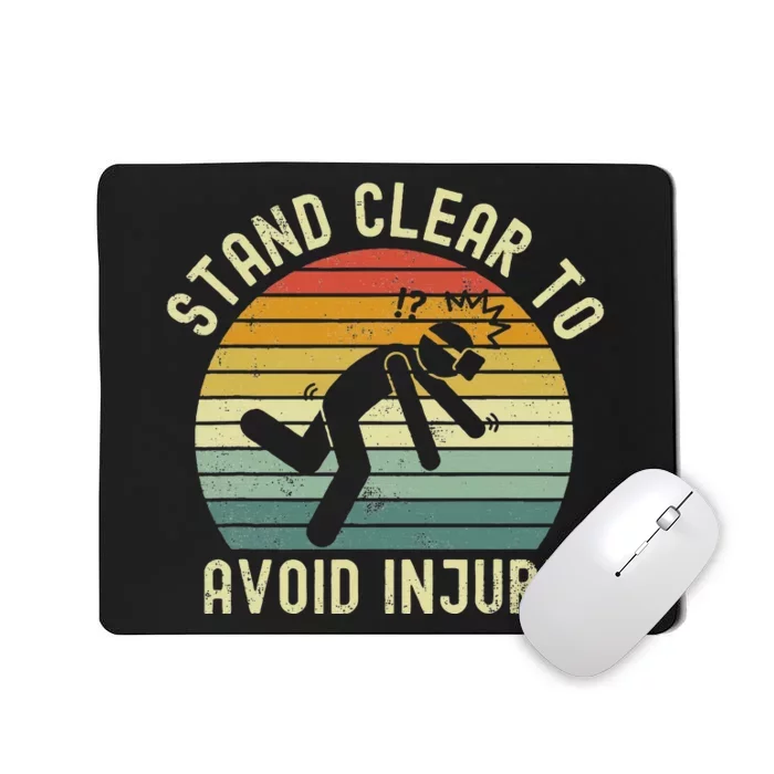 Funny Virtual Reality Vr Stay Clear To Avoid Injury Mousepad