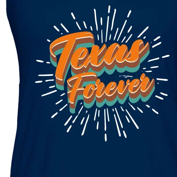 Funny Vintage Retro Starburst Texas Forever Ladies Essential Flowy Tank