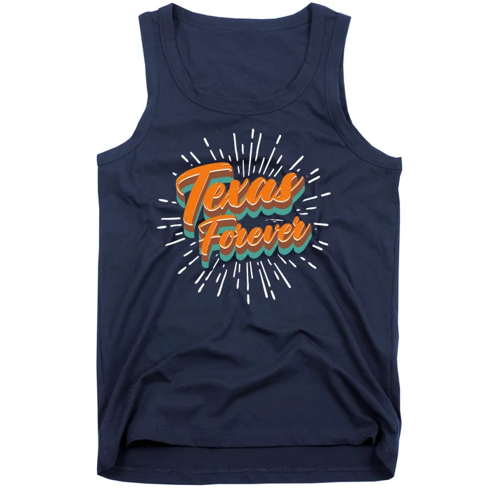 Funny Vintage Retro Starburst Texas Forever Tank Top