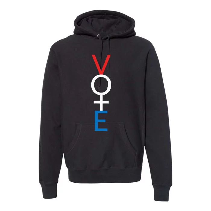 Feminist Vote Red White Blue Voting Premium Hoodie