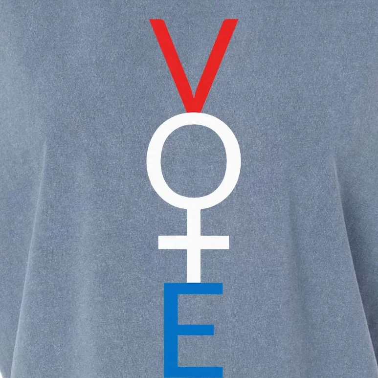 Feminist Vote Red White Blue Voting Garment-Dyed Women's Muscle Tee