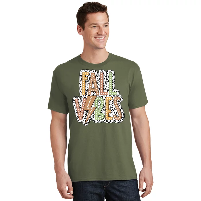 Fall Vibes Retro Autumn Patterns T-Shirt