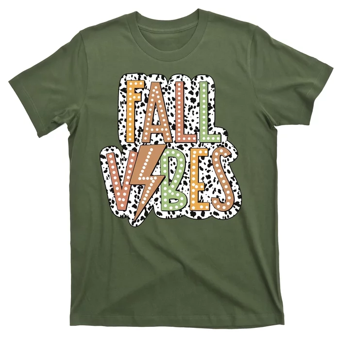 Fall Vibes Retro Autumn Patterns T-Shirt