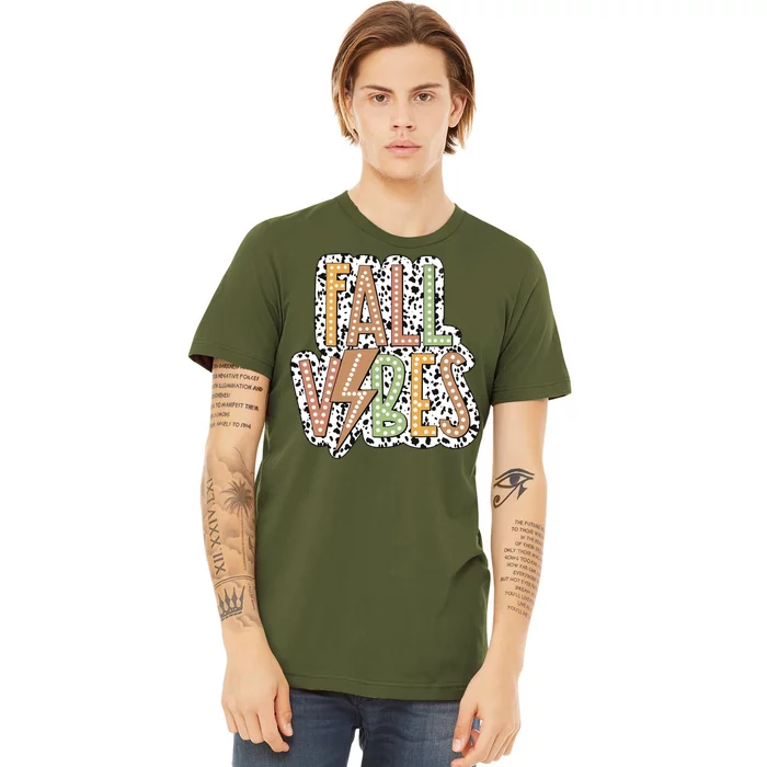 Fall Vibes Retro Autumn Patterns Premium T-Shirt