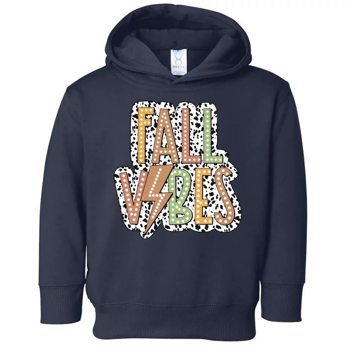 Fall Vibes Retro Autumn Patterns Toddler Hoodie