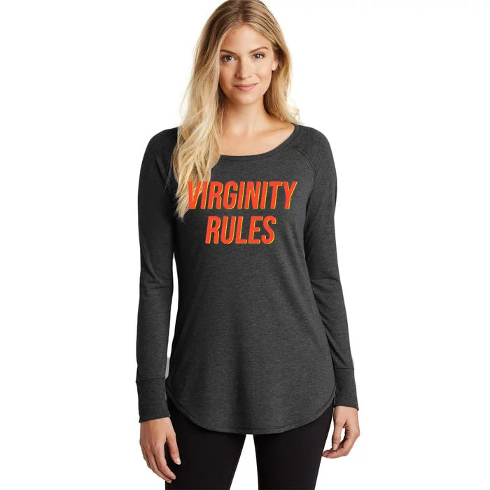 Funny Virginity Rules Funny Virgin Men Women Women's Perfect Tri Tunic Long Sleeve Shirt