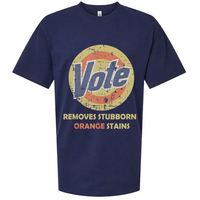 Funny Vote Removes Orange Stains 2024 Humor Sueded Cloud Jersey T-Shirt