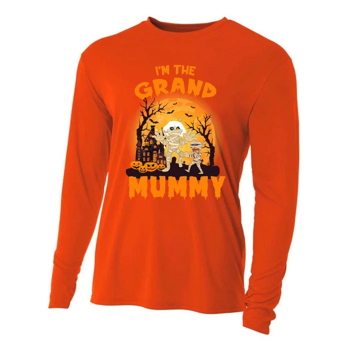 Funny Vintage Retro Halloween Costume IM The Grand Mummy Gift Cooling Performance Long Sleeve Crew