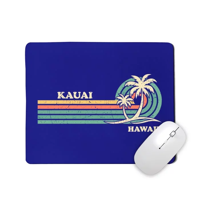 Funny Vintage Retro Summer Vacation Hawaii Kauai Beach Gift Mousepad