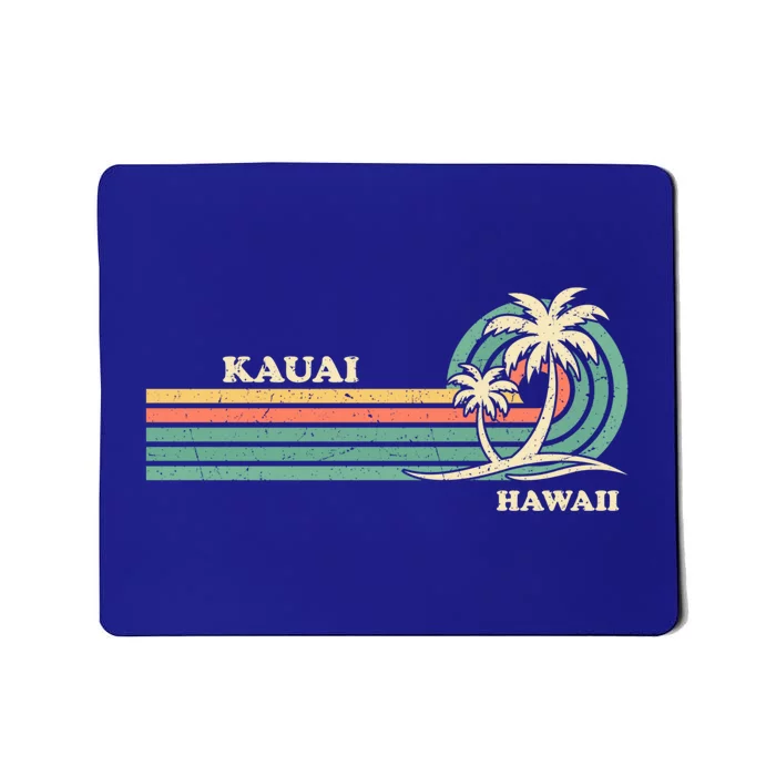 Funny Vintage Retro Summer Vacation Hawaii Kauai Beach Gift Mousepad