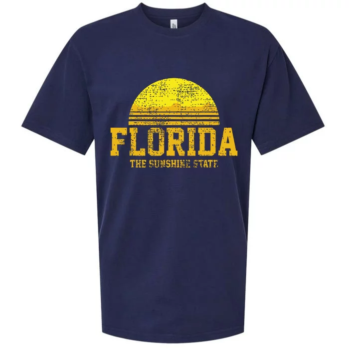 Florida Vintage Retro The Usa Us State Gift Sueded Cloud Jersey T-Shirt