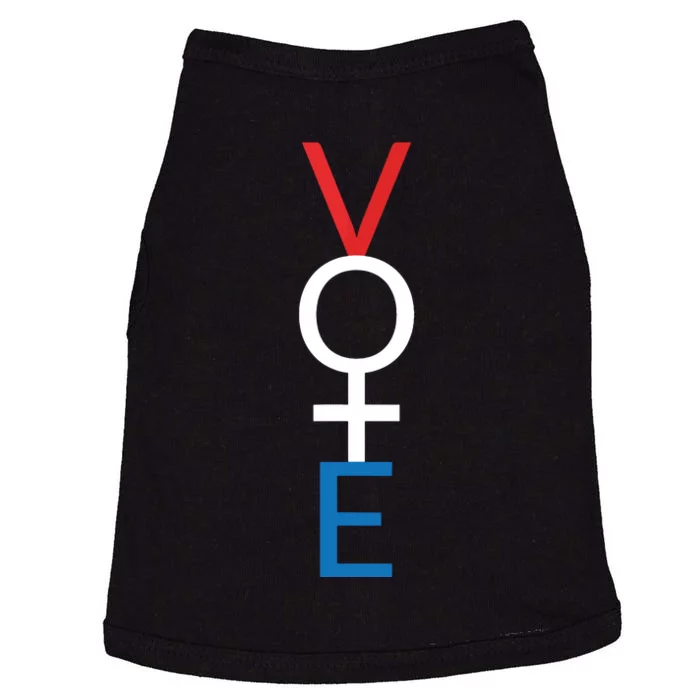 Feminist Vote Red White Blue Voting Election Gift Doggie Tank