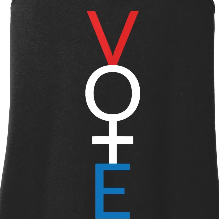 Feminist Vote Red White Blue Voting Election Gift Ladies Essential Tank