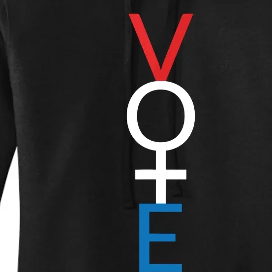 Feminist Vote Red White Blue Voting Election Gift Women's Pullover Hoodie