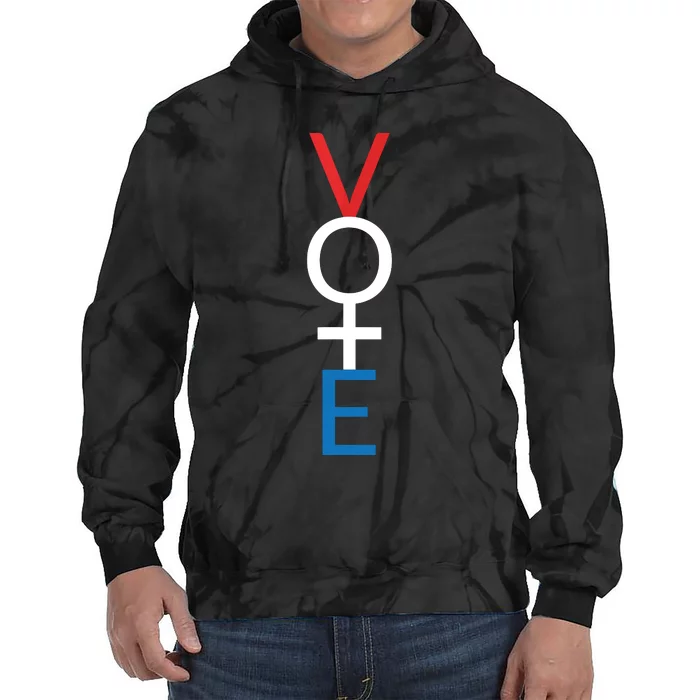 Feminist Vote Red White Blue Voting Election Gift Tie Dye Hoodie