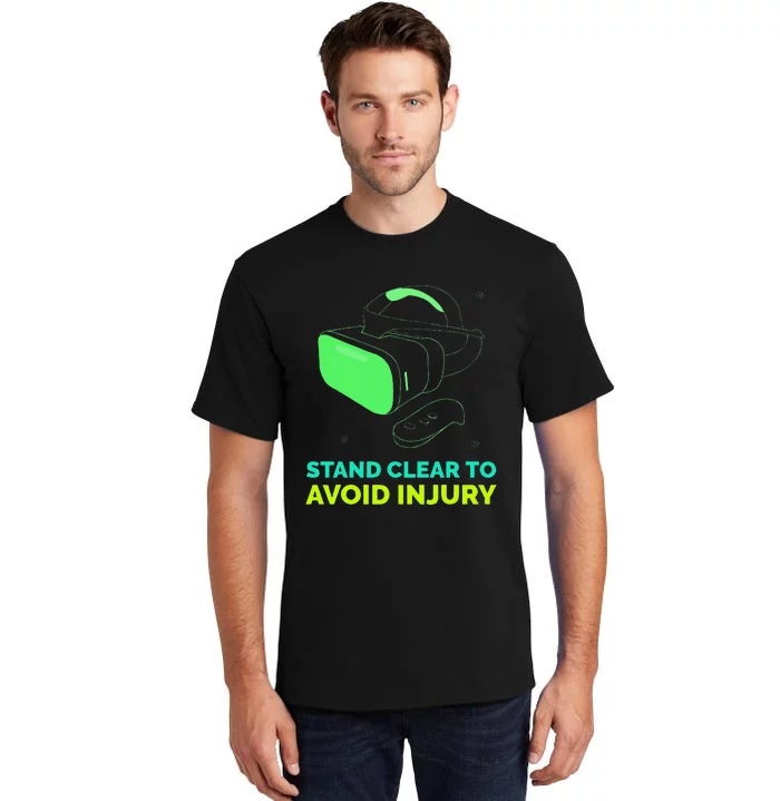 Funny Virtual Reality Hazard VR Stay Clear To Avoid Injury Tall T-Shirt