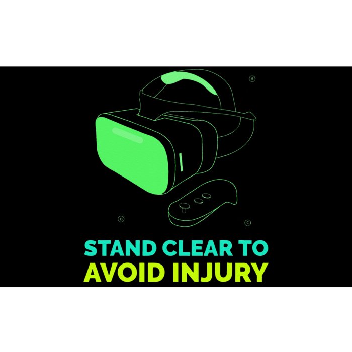 Funny Virtual Reality Hazard VR Stay Clear To Avoid Injury Bumper Sticker