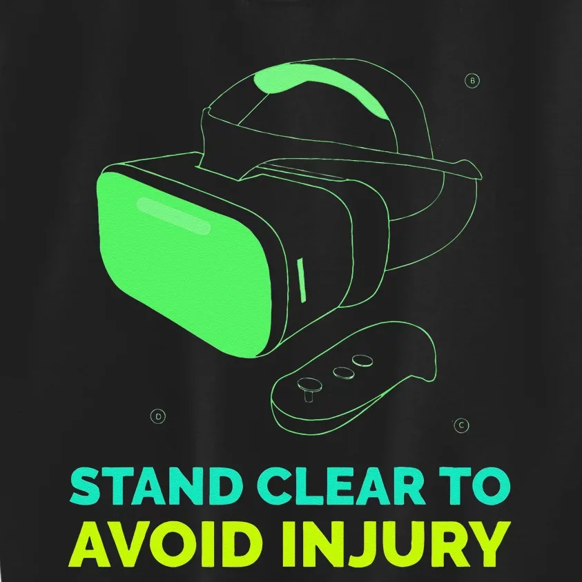 Funny Virtual Reality Hazard VR Stay Clear To Avoid Injury Kids Sweatshirt