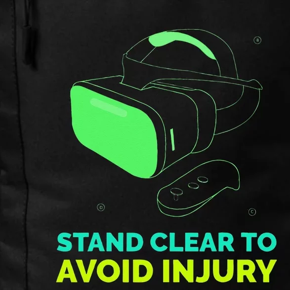 Funny Virtual Reality Hazard VR Stay Clear To Avoid Injury Daily Commute Backpack