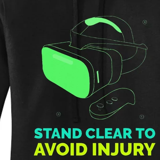 Funny Virtual Reality Hazard VR Stay Clear To Avoid Injury Women's Pullover Hoodie