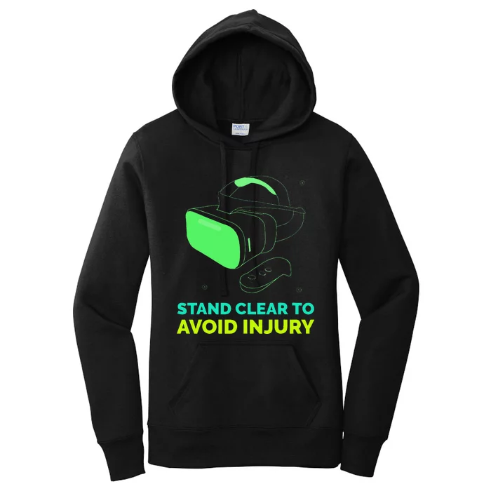 Funny Virtual Reality Hazard VR Stay Clear To Avoid Injury Women's Pullover Hoodie