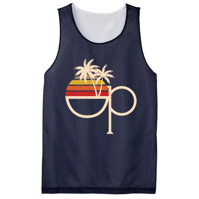 Funny Vintage Retro OP Ocean Pacific Logo Mesh Reversible Basketball Jersey Tank