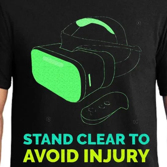 Funny Virtual Reality Hazard VR Stay Clear To Avoid Injury Pajama Set