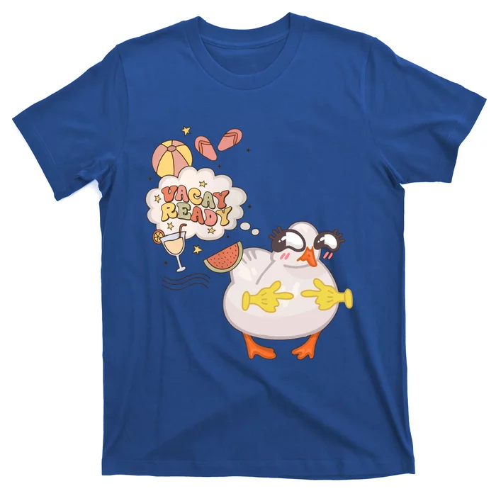 Funny Vacay Ready Summer Vibes Cute Duck Beach Vacation Great Gift T-Shirt