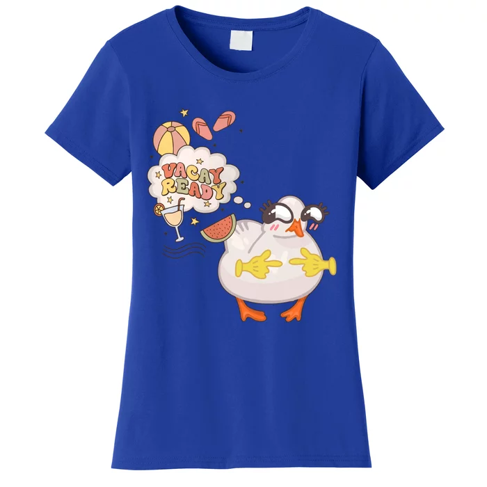 Funny Vacay Ready Summer Vibes Cute Duck Beach Vacation Great Gift Women's T-Shirt