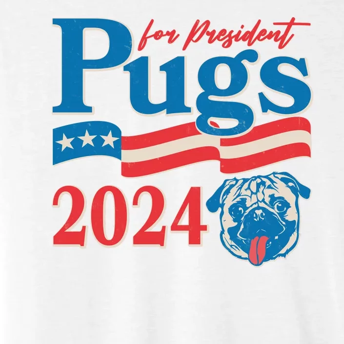 Funny Vintage Retro Pugs For President 2024 ChromaSoft Performance T-Shirt