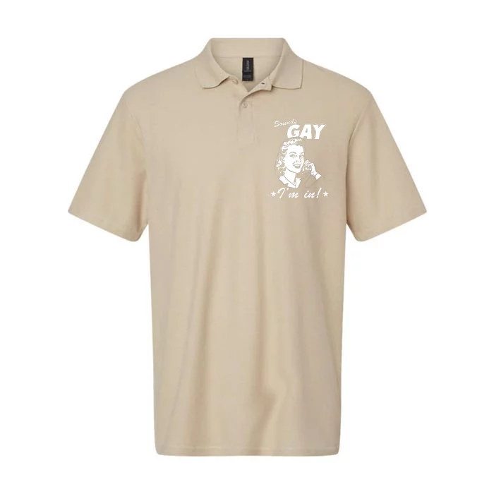 Funny Vintage Retro Sounds Gay I'm In Softstyle Adult Sport Polo