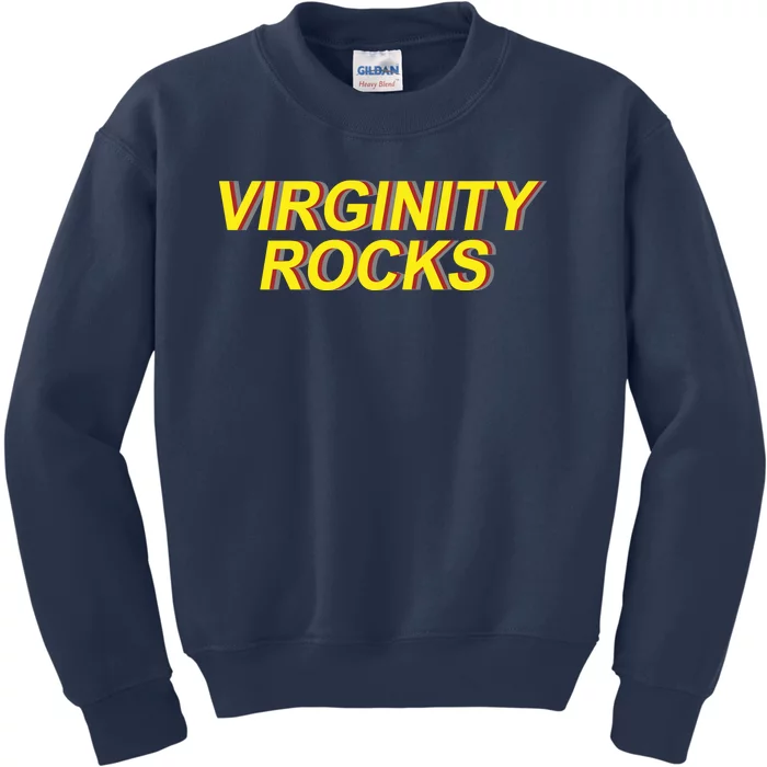 Funny Virginity Rocks Retro Funny Kids Sweatshirt