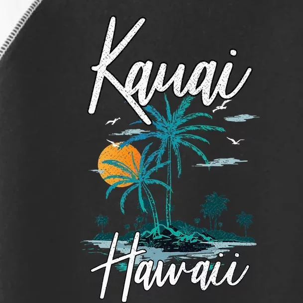 Family Vacation Retro Sunset Hawaii Kauai Toddler Fine Jersey T-Shirt