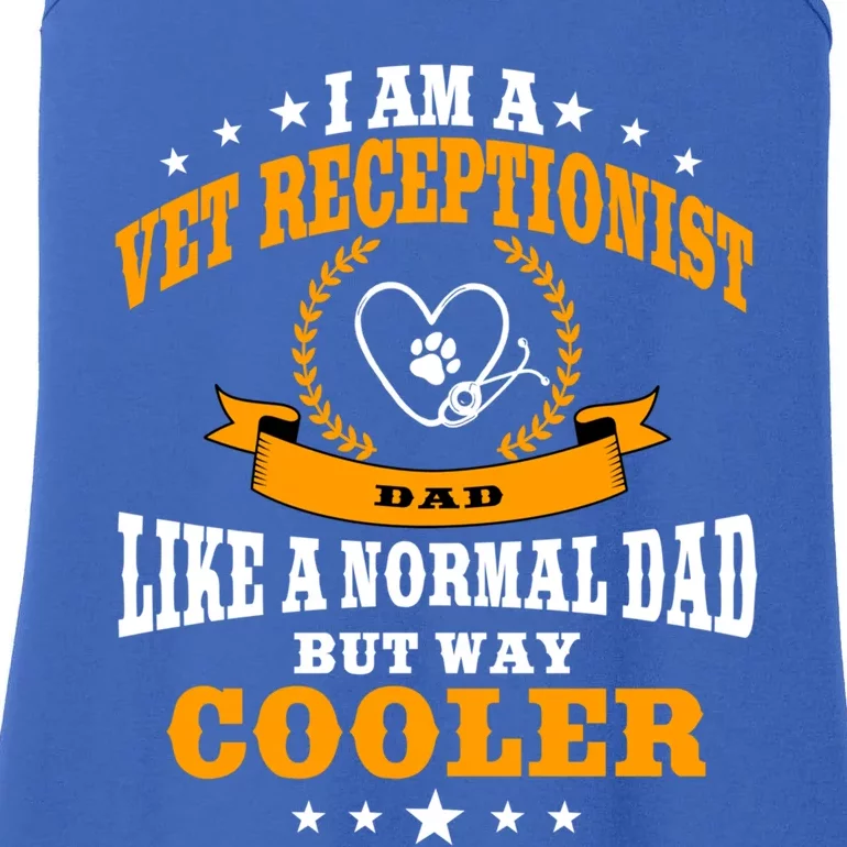 Funny Vet Receptionist Dad Outfit Gift Ladies Essential Tank